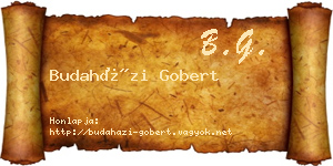 Budaházi Gobert névjegykártya